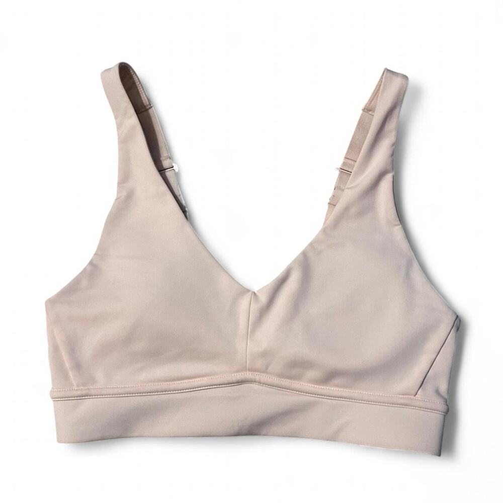 Fabletics light pink sports bra‎ Medium adjustable EUC support sporty athletic